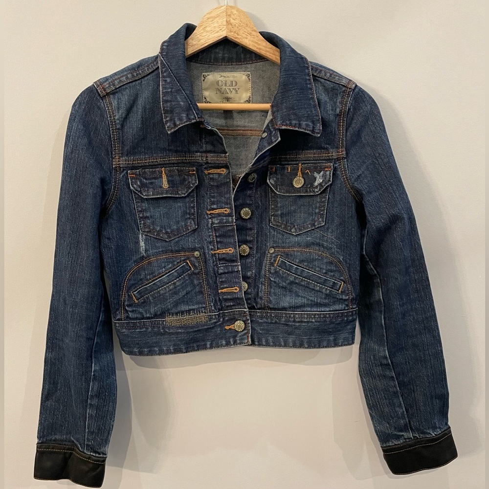 Girls Jean Jacket Cropped. Size Small Old Navy Special Edition
